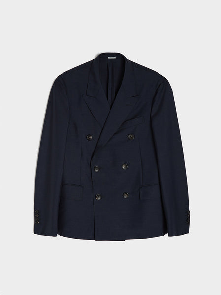 Double Breasted Light Jacket, Navy
