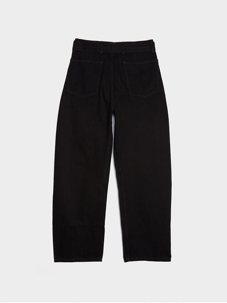 Twisted Belted Pant, Black