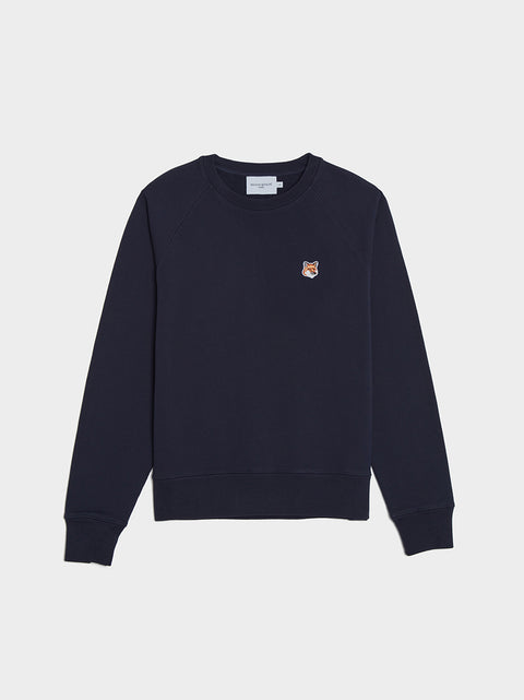 W Fox Head Patch Adjusted Sweatshirt, Navy