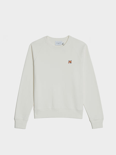 W Fox Head Patch Adjusted Sweatshirt, Ecru