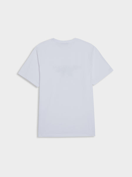 W Tricolor Fox Patch Classic Pocket Tee-Shirt, White