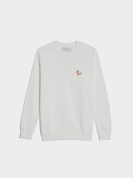 Chillax Fox Patch Classic Sweatshirt, Ecru