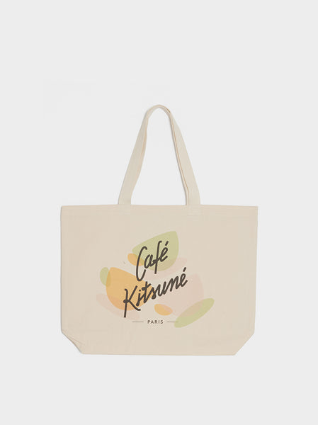 U Tote Bag Cup Cafe Kitsune, Latte