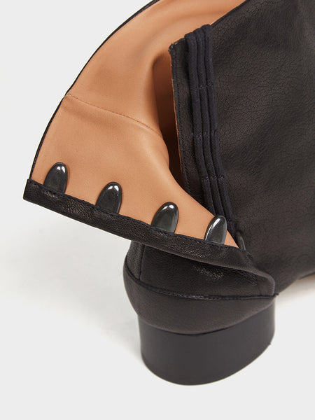 W Tabi Vintage Leather Boot 1.4, Black