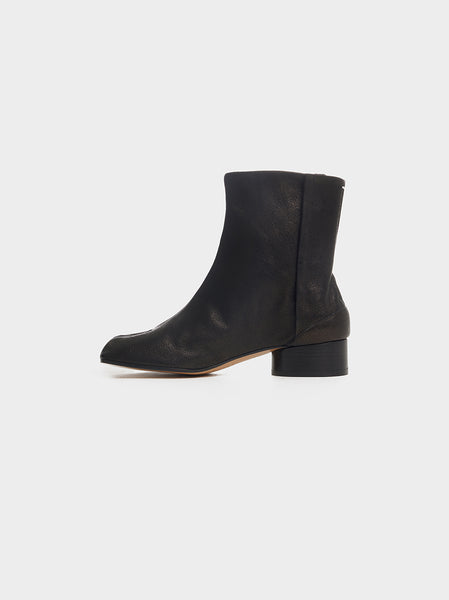 W Tabi Short Stack Ankle Boot, Black