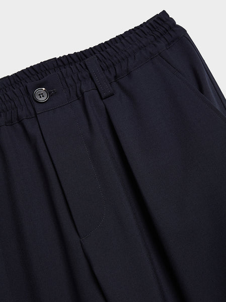 Tropical Wool Trousers, Blue Navy