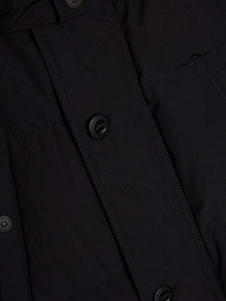 M Round Island Fur Jacket, Black / Frost