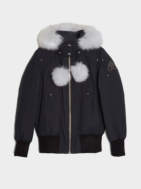 W Debbie Fur Bomber, Navy / Natural