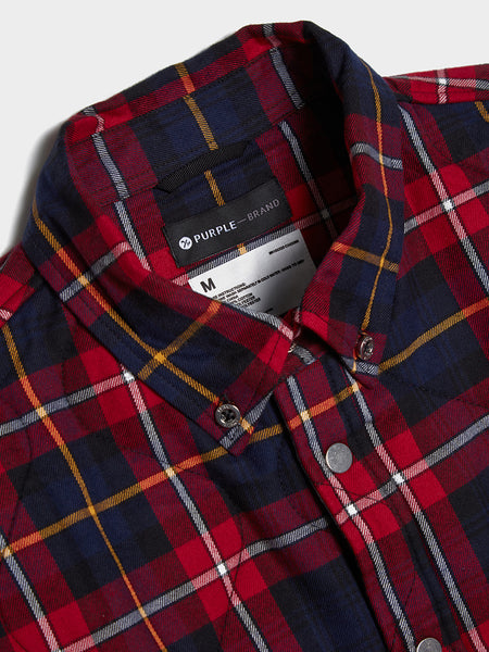 Quilted Plaid Shirt, Red Plaid