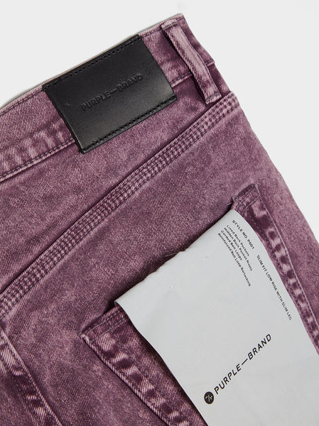 Low Rise Slim Leg Jean, Light Purple Snow Wash