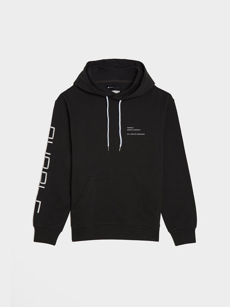 French Terry Pullover Hoody, Wordmark Black