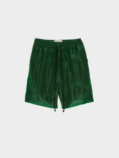 Nylon Elasticated Shorts, Green