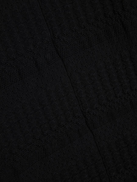 Japanese Aran SS Knit T-Shirt, Black