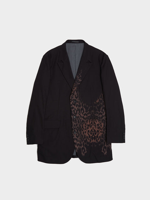 N-Brown Leopard Jacket, Black