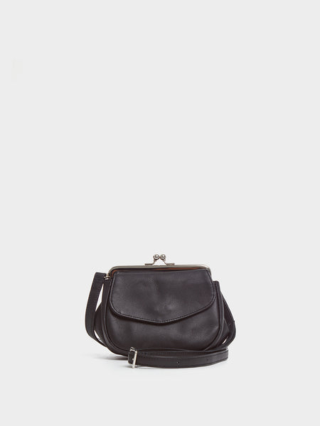 Mini Clasp Pochette Bag, Black